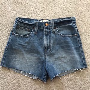 Madewell high rise jean shorts new!